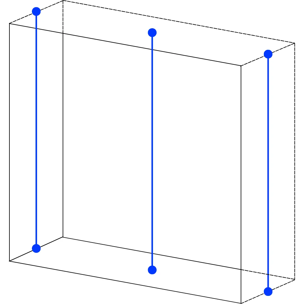Diagrama de como medir a altura do vão em 3 pontos